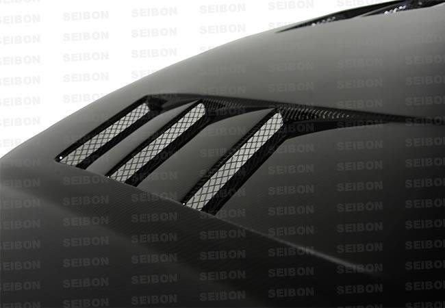 Seibon 99-00 Honda Civic (EM1/EJ6/7/8/EK9) TS-Style Carbon Fiber Hood - Image 2