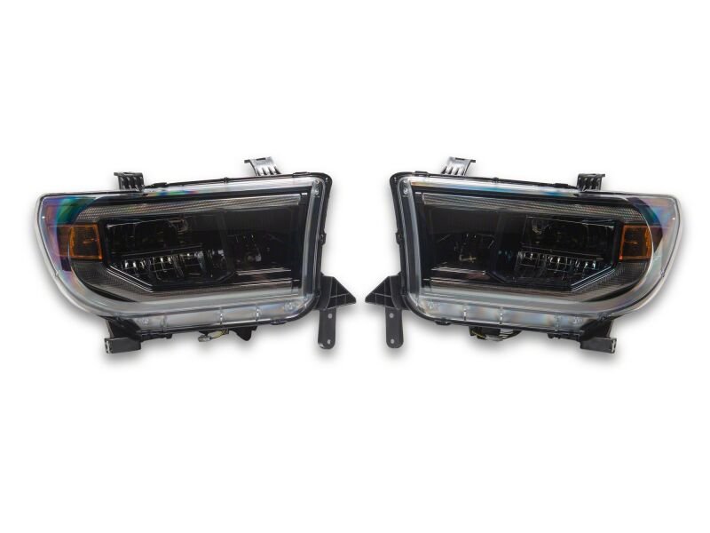 Raxiom 07-13 Toyota Tundra CXR Series LED Projector Headlights- Black Housing- Clear Lens