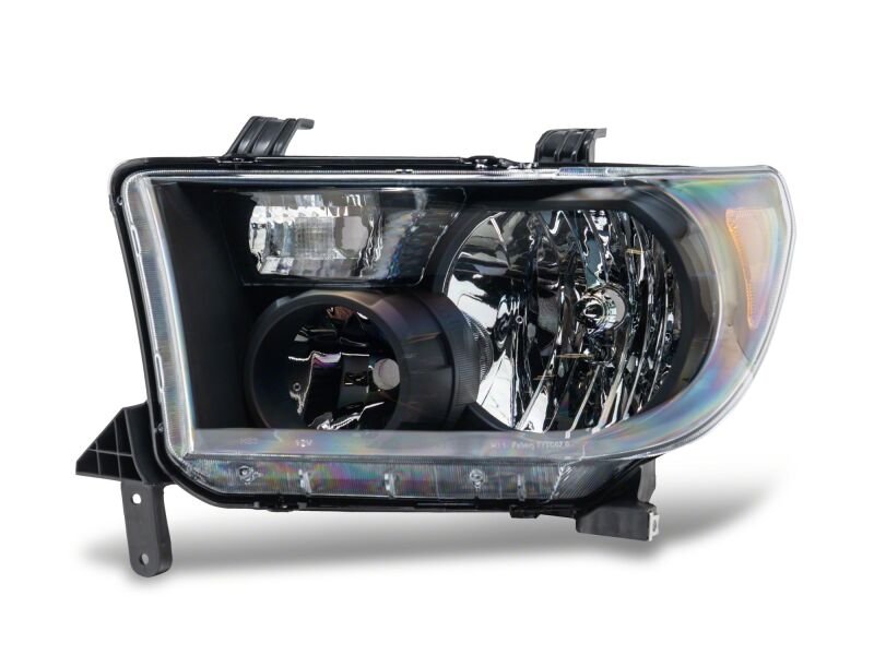 Raxiom 07-13 Toyota Tundra OEM Style Headlights- Black Housing- Clear Lens