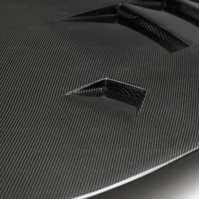 Seibon 93-98 Toyota Supra (JZA80L) TS Style Carbon Fiber Hood - Image 9