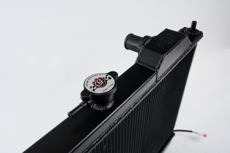 CSF 01-07 Mitsubishi Evo 7/8/9 Full-Slim Radiator w/12in Fan & Shroud/-16AN - Black - Image 2