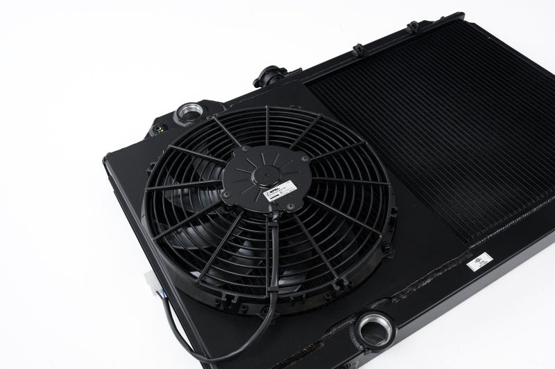 CSF 01-07 Mitsubishi Evo 7/8/9 Full-Slim Radiator w/12in Fan & Shroud/-16AN - Black - Image 7
