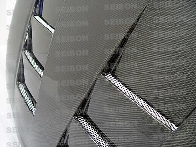 Seibon 93-98 Toyota Supra (JZA80L) TS Style Carbon Fiber Hood - Image 2