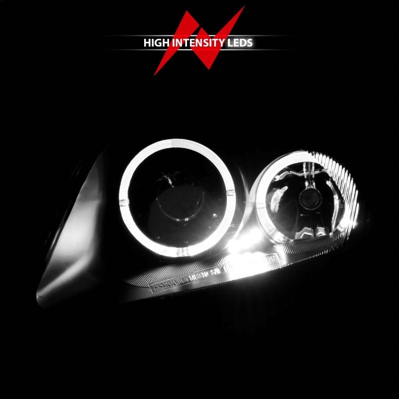 ANZO 2000-2005 Mitsubishi Eclipse Projector Headlights w/ Halo Black - Image 8