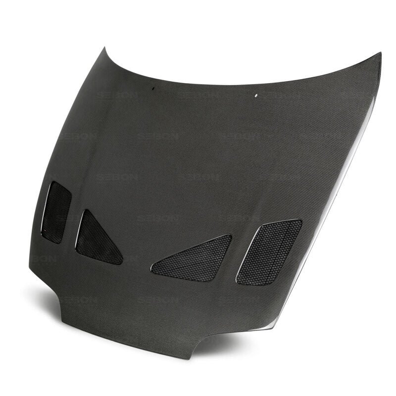 Seibon 93-98 Toyota Supra (JZA80L) TR Style Carbon Fiber Hood - Image 4