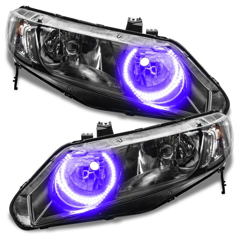Oracle 06-11 Honda Civic Sedan LED Headlight Halo Kit - UV/Purple - Image 4