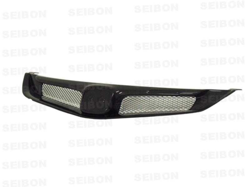 Seibon 06-10 Honda Civic 4Dr JDM / Acura CSX MG-Style Carbon Fiber Grill - Image 2