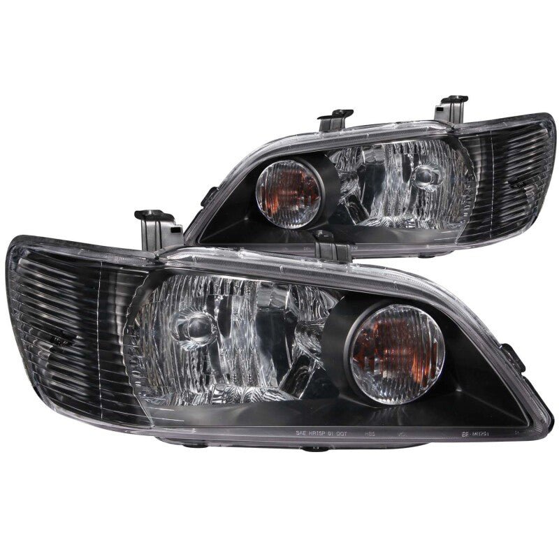 ANZO 2002-2003 Mitsubishi Lancer Crystal Headlights Black - Image 2