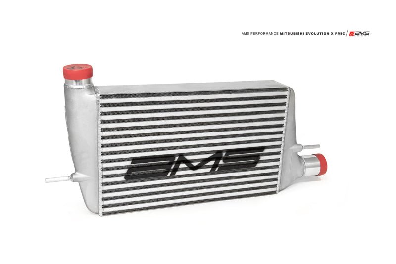 AMS Performance 08-15 Mitsubishi EVO X Front Mount Intercooler w/Modular Cast End Tanks & Logo - Image 2